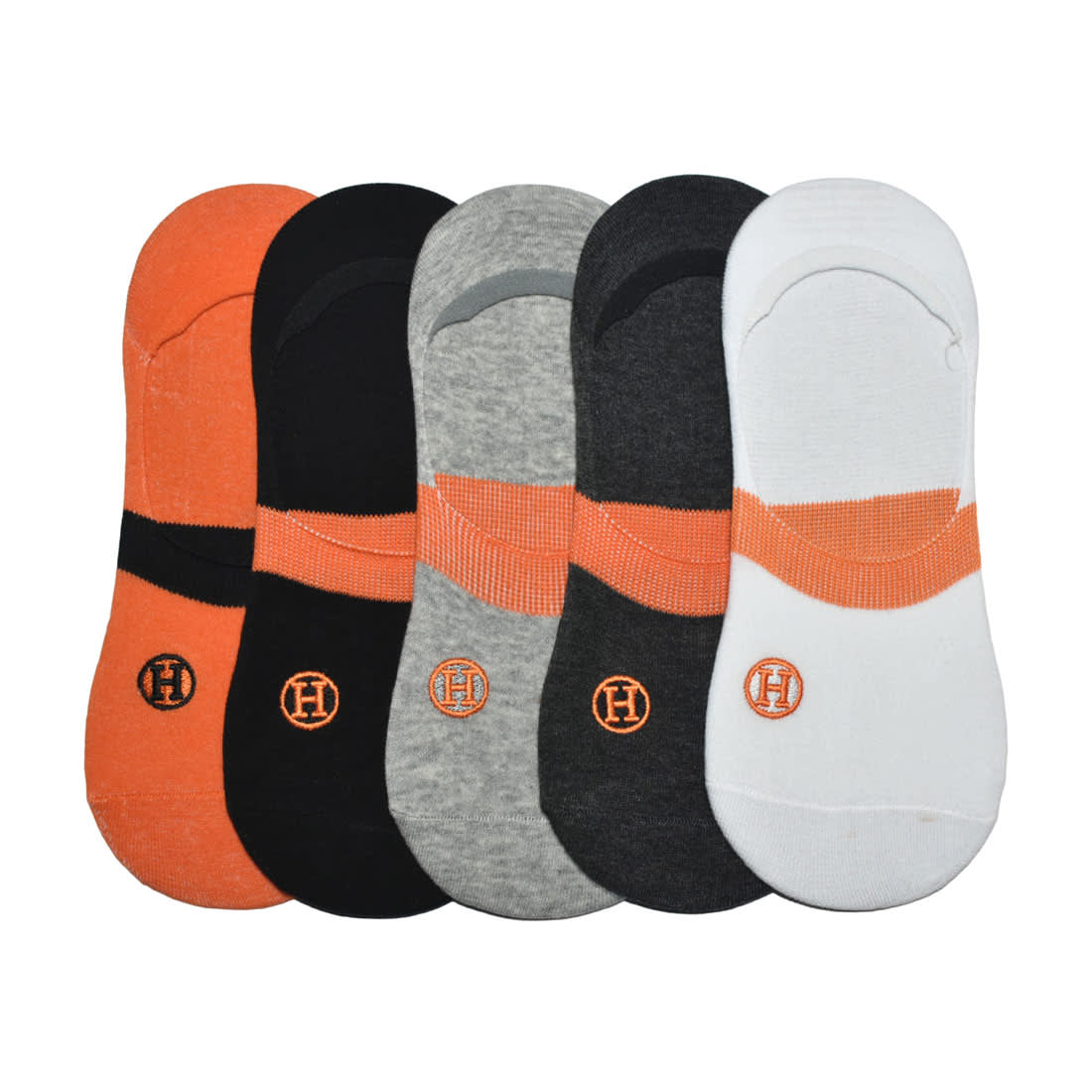 Hermes Orange Premium Luxury No Show Socks-0