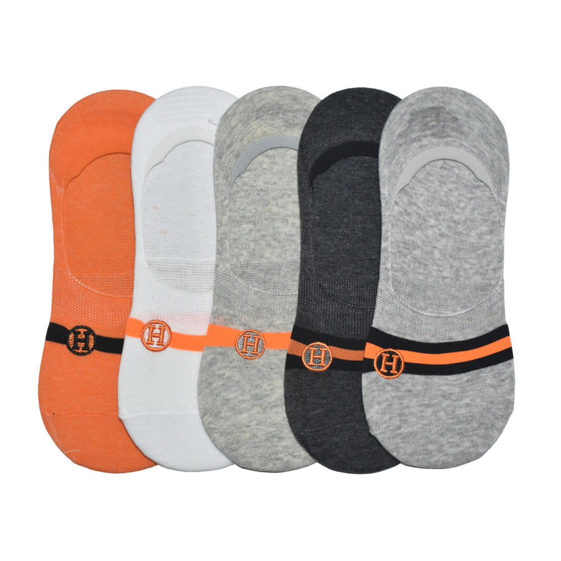 Hermes Dark Grey Premium Luxury No Show Socks-0