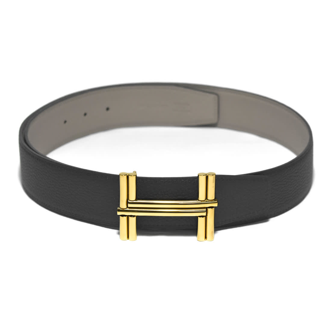 Hermes Black Premium Leathet Belt-0