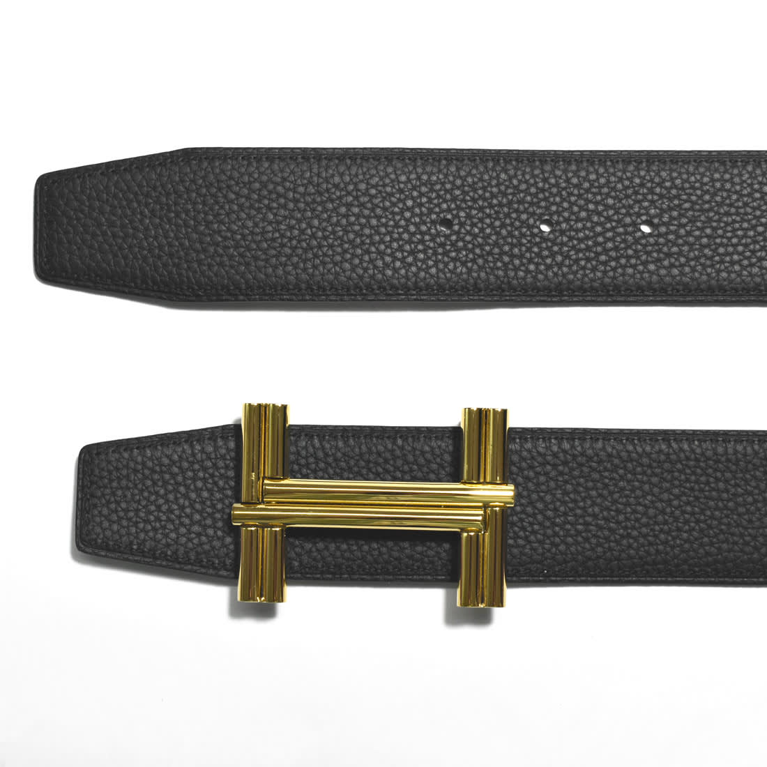 Hermes Black Premium Leathet Belt-3