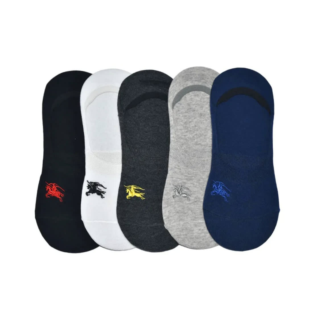 Burberry Embroidered logo Premium No Show Socks - Pack of 5-0
