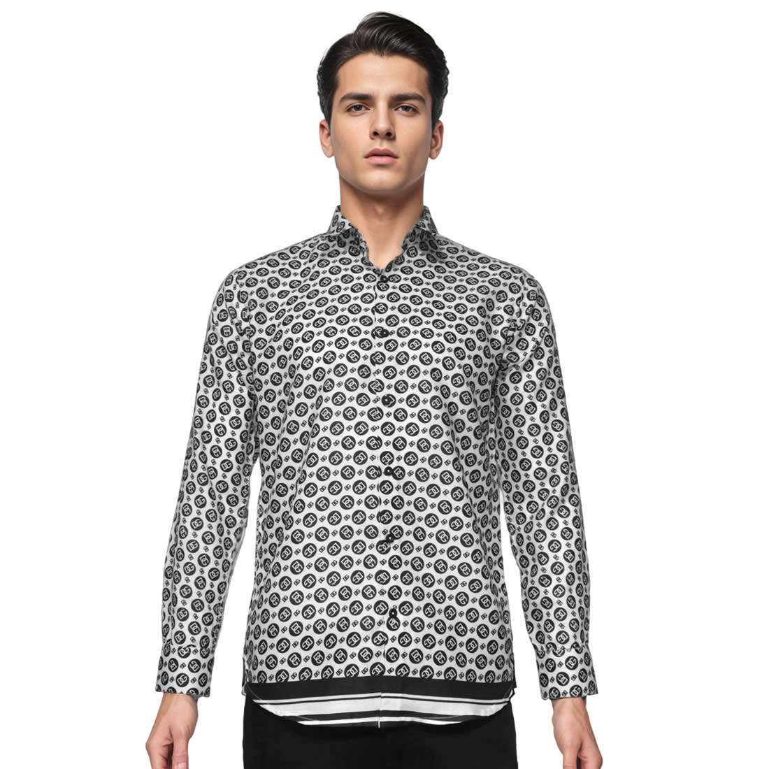 Dolce & Gabbana All-over Printed White Premium Shirt-6