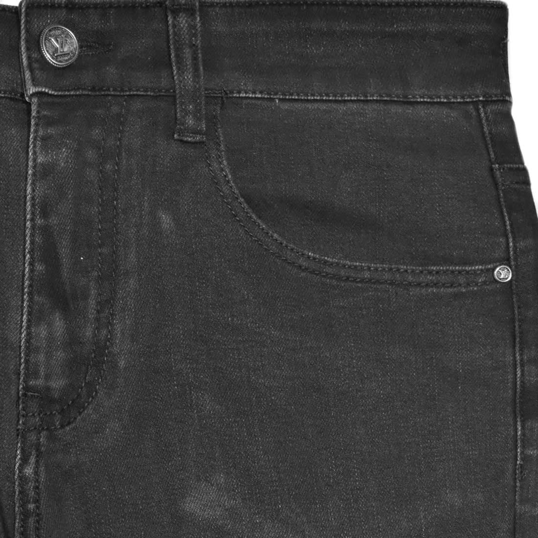 Louis Vuitton Monogram Printed Black Premium Jeans-1