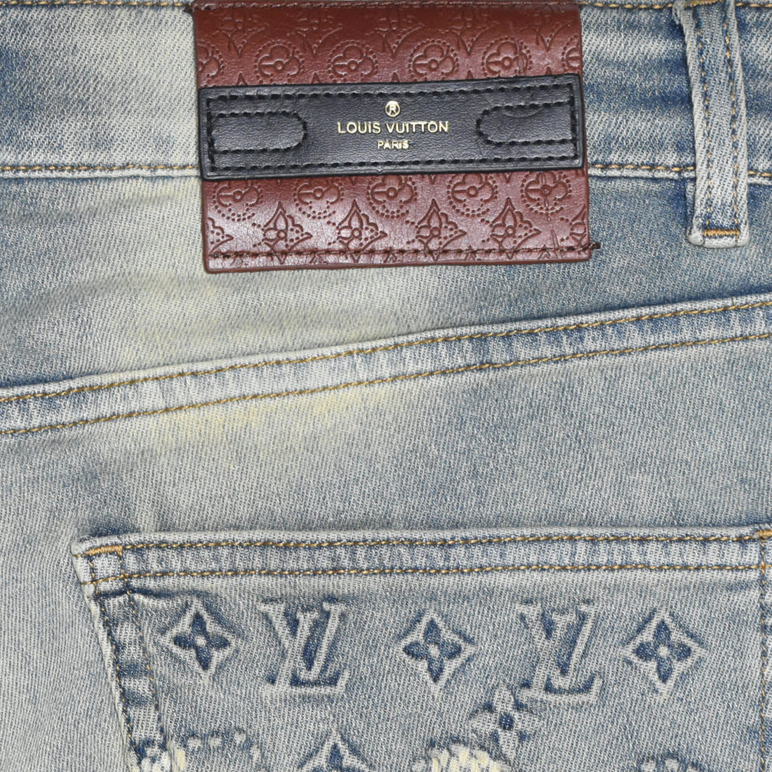 Louis Vuitton Light Blue Premium Denim Jeans-4