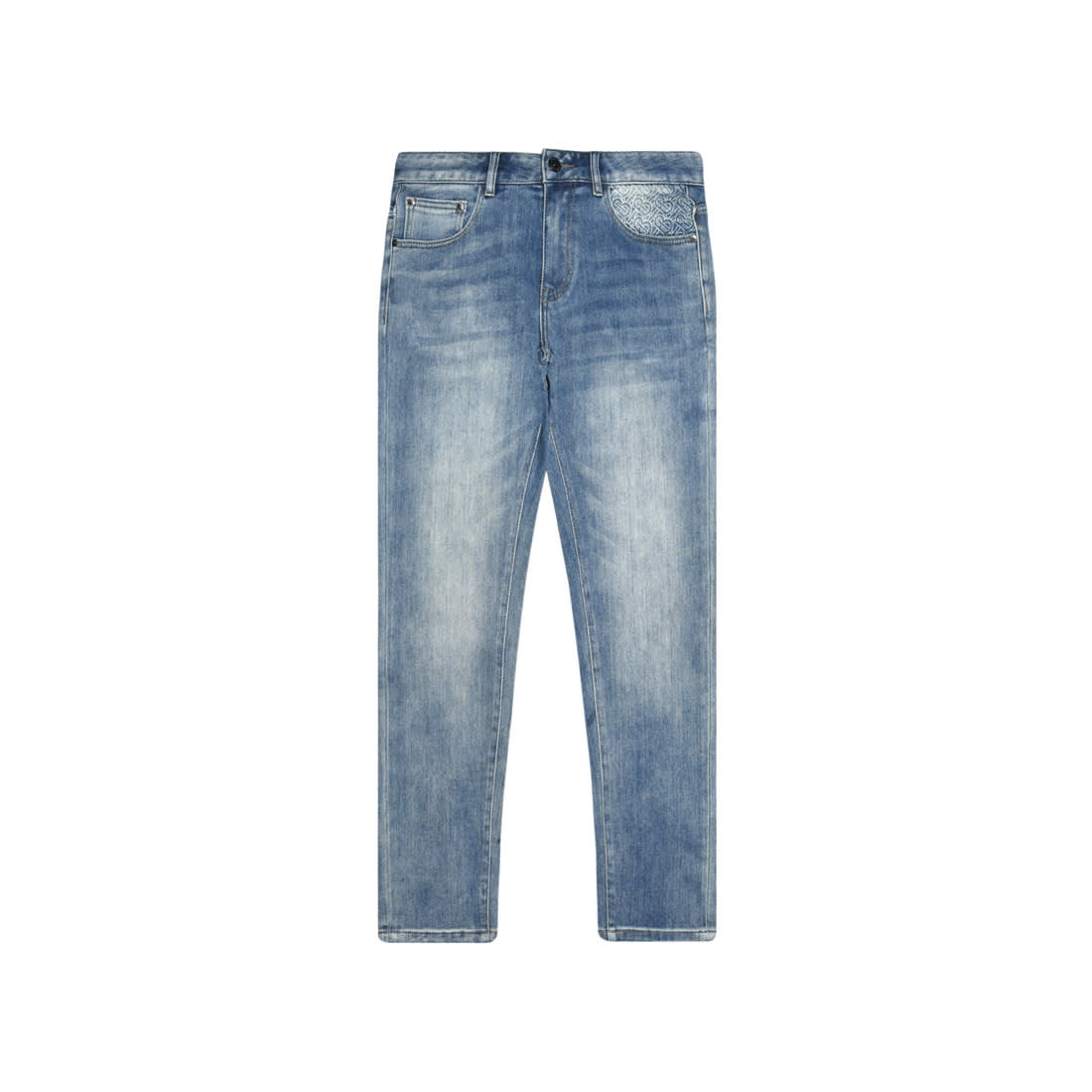 Burberry TB Print Light Blue Premium Jeans-0