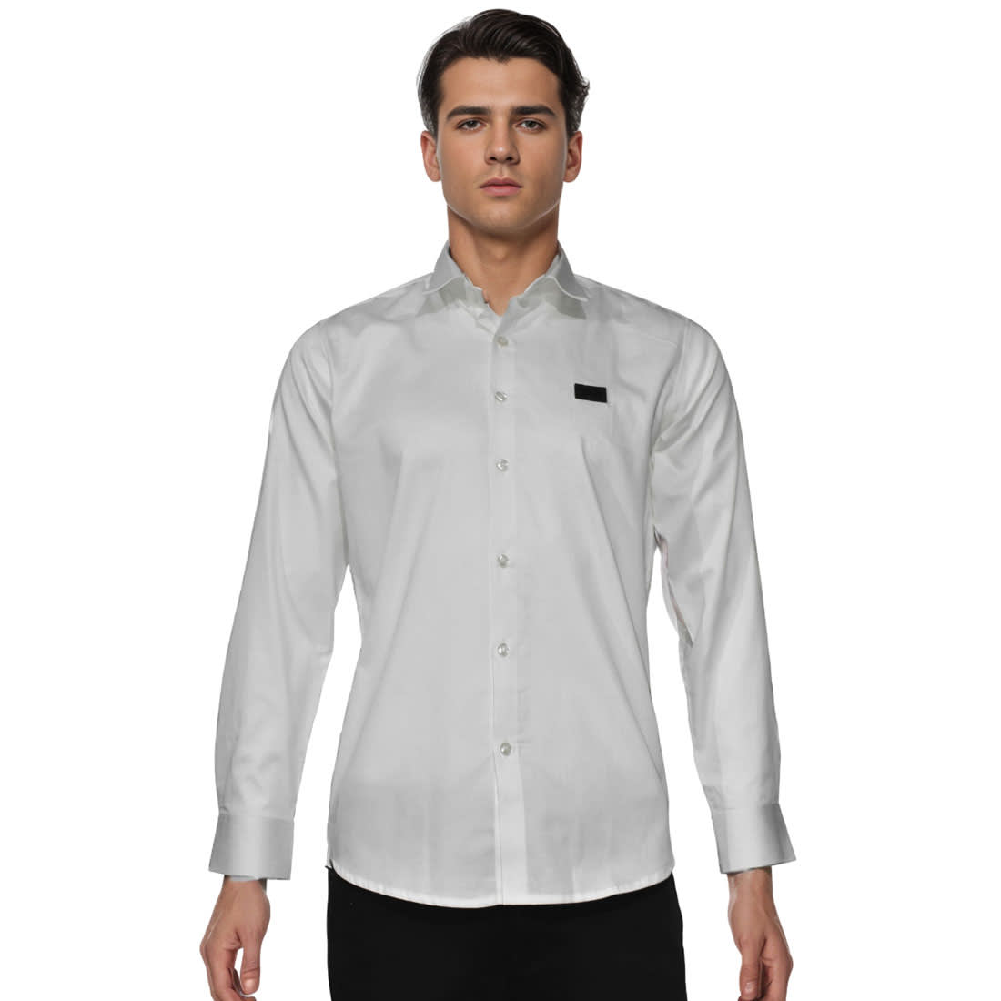 Boss White Premium Quality Cotton Shirt-6