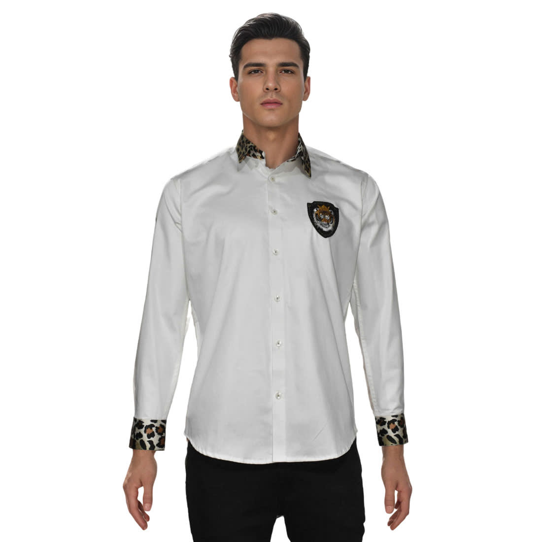Balmain Tiger Embroidered White Premium Shirt-6