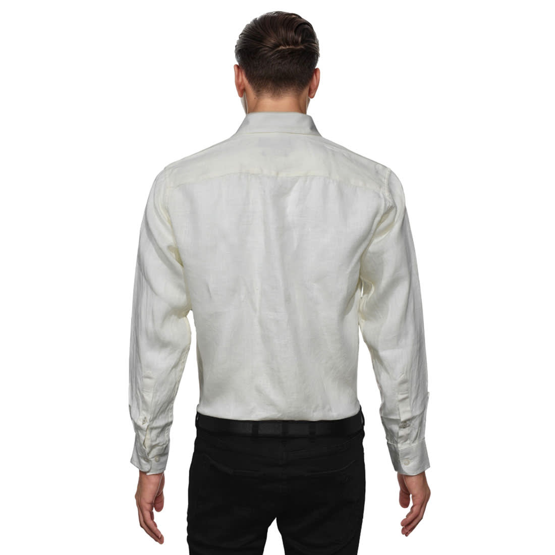 Emporio Armani Embroidered Cream Premium Shirt-1