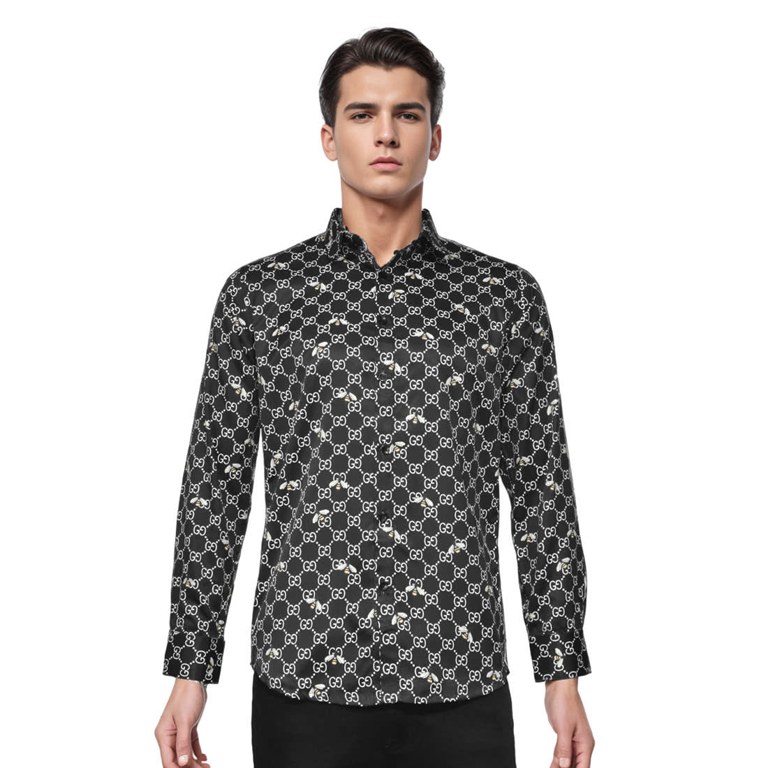 Gucci Printed Black Premium Quality Shirt-5