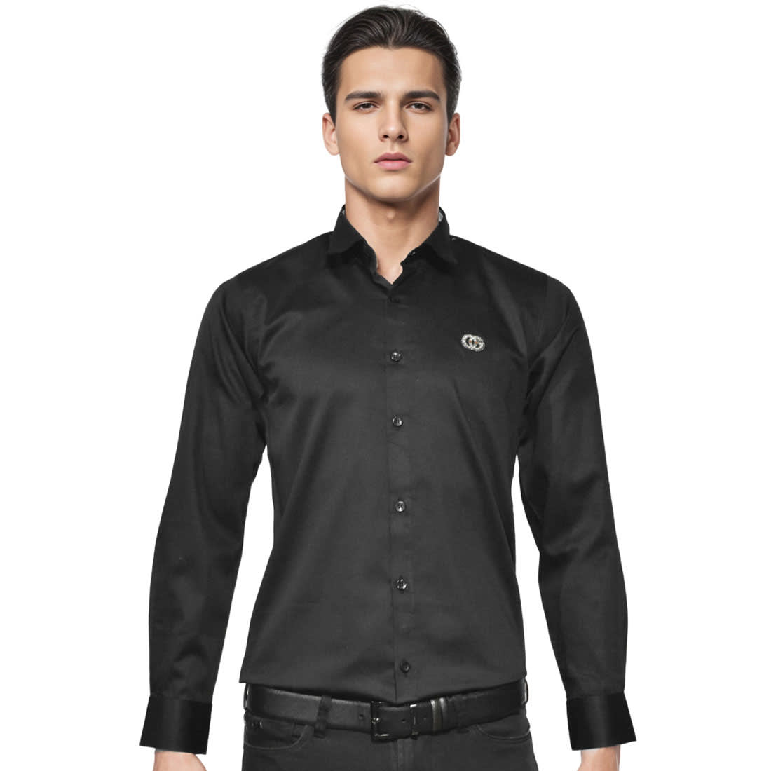 Gucci logo Print Black Premium Quality Shirt-0