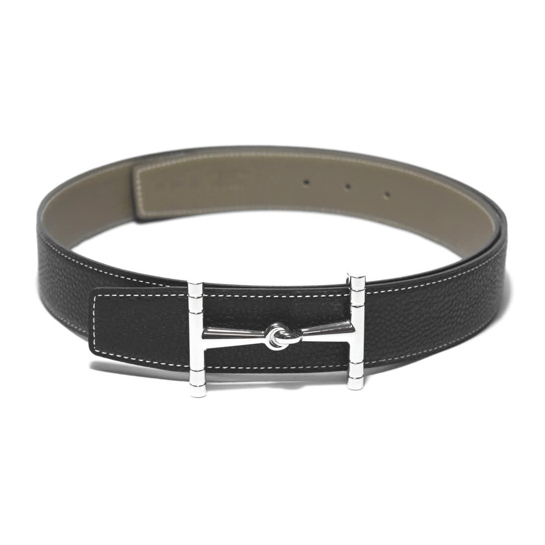 Hermes Black Premium Jumbo Belt buckle & Reversible-0