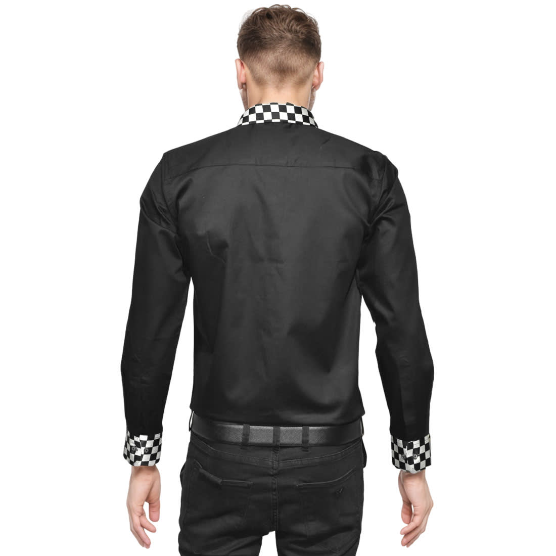 Prada logo Patch Black Premium Cotton Shirt-1