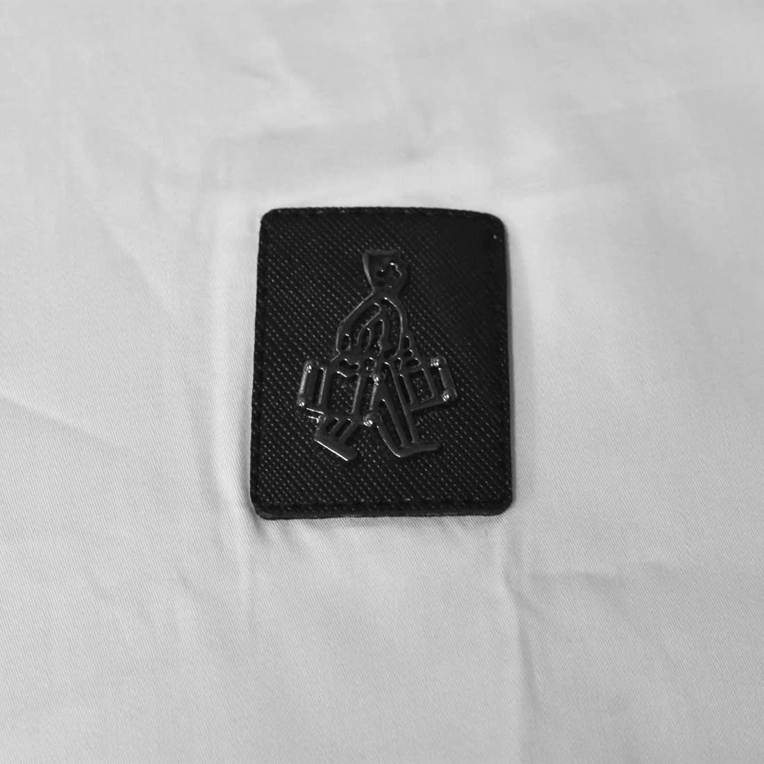 Prada logo Patch White Premium Cotton Shirt-2