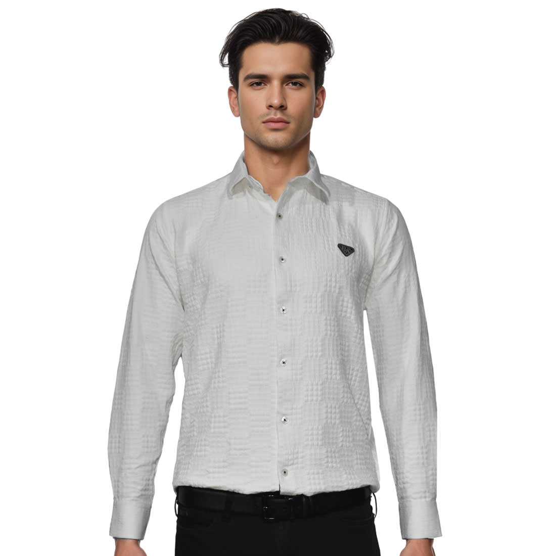 Prada White Premium Luxury Cotton Shirt-0
