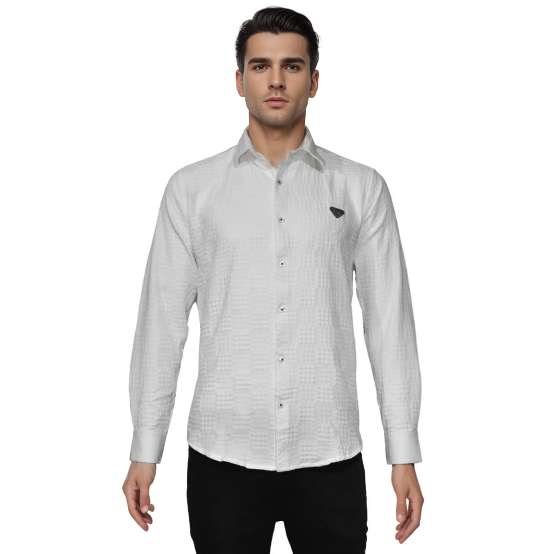 Prada White Premium Luxury Cotton Shirt-6