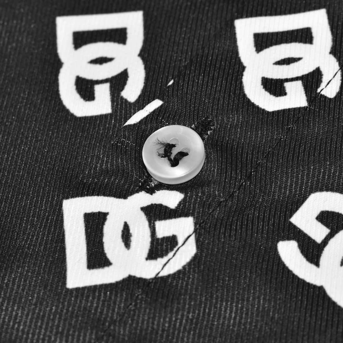 Dolce & Gabbana All Over Printed Black Cotton Shirt-3