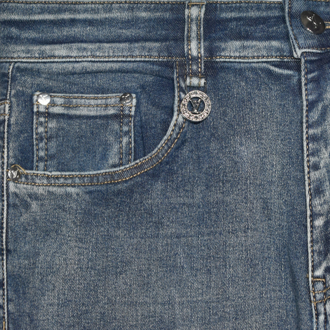 Louis Vuitton Dark Blue Cotton Denim Jeans-2