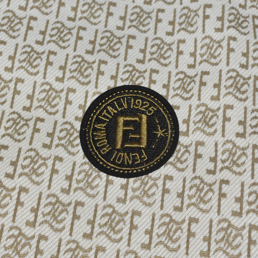 Fendi Embroidered logo Cream Premium Tracksuit-7