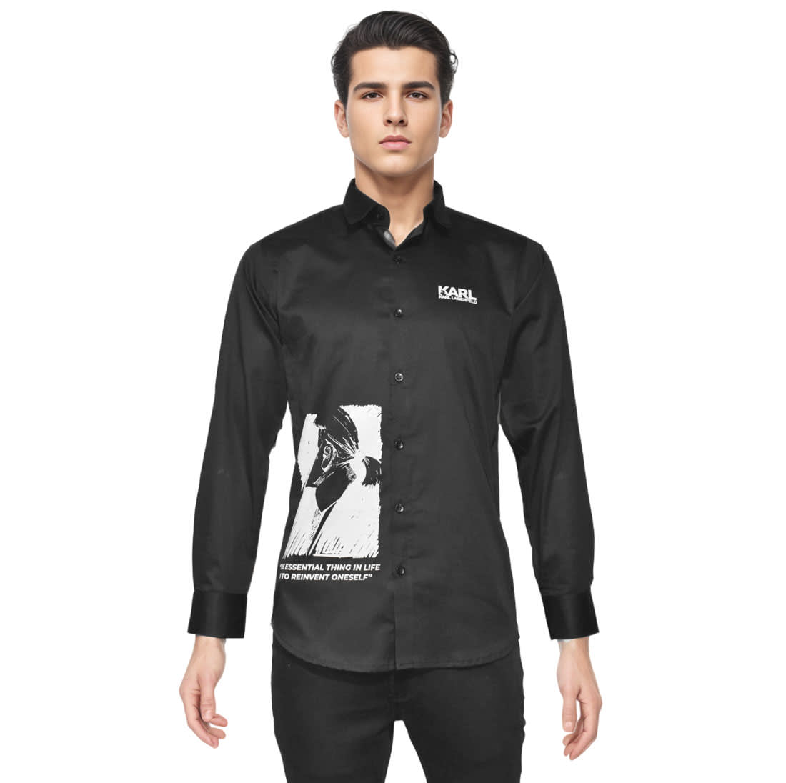 Karl Lagerfeld Black  Premium Quality Shirt-6