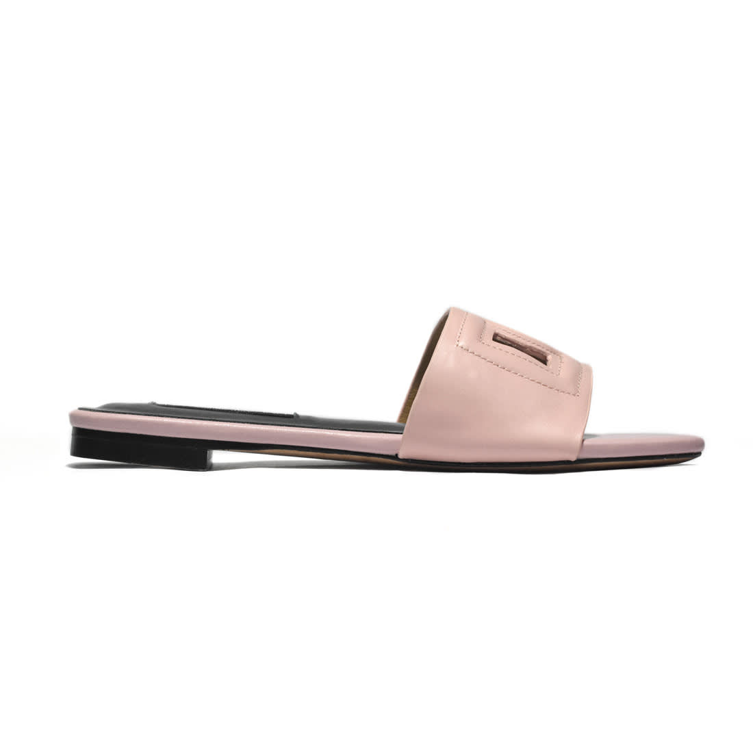 Dolce & Gabbana Pink logo Slides Flat Sandals-2