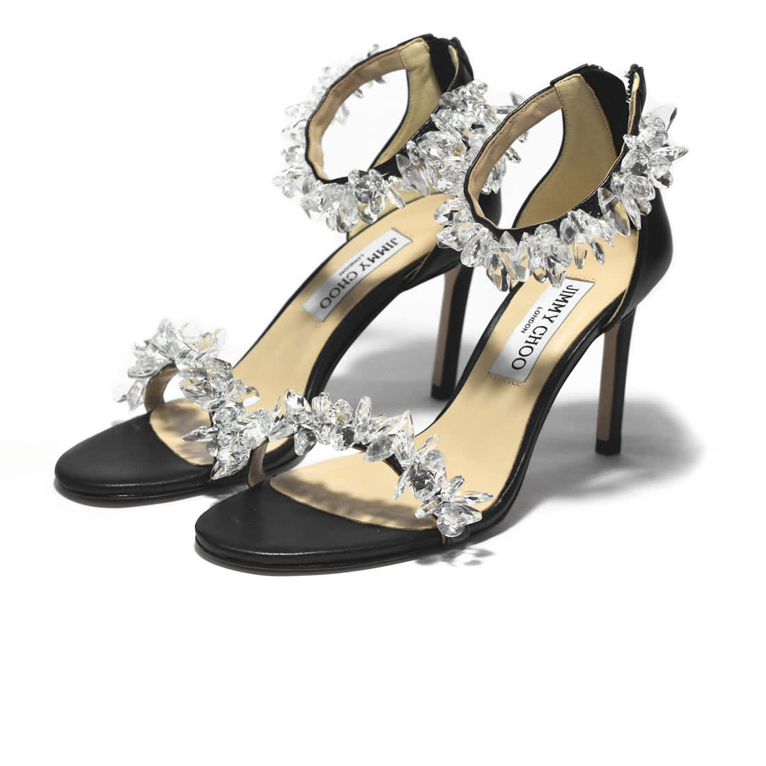 Jimmy Choo Black Maisel Embellished Sandals-0