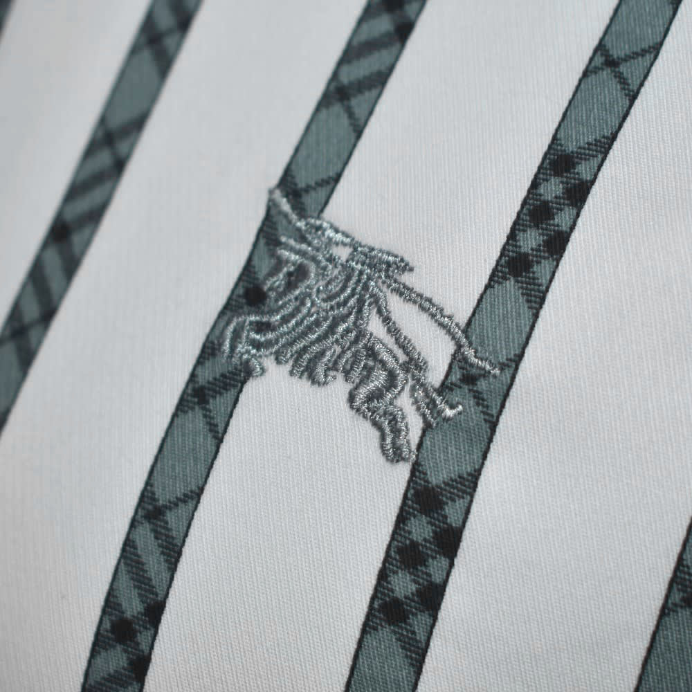 Burberry Embroidered logo White Luxury Shirt-1