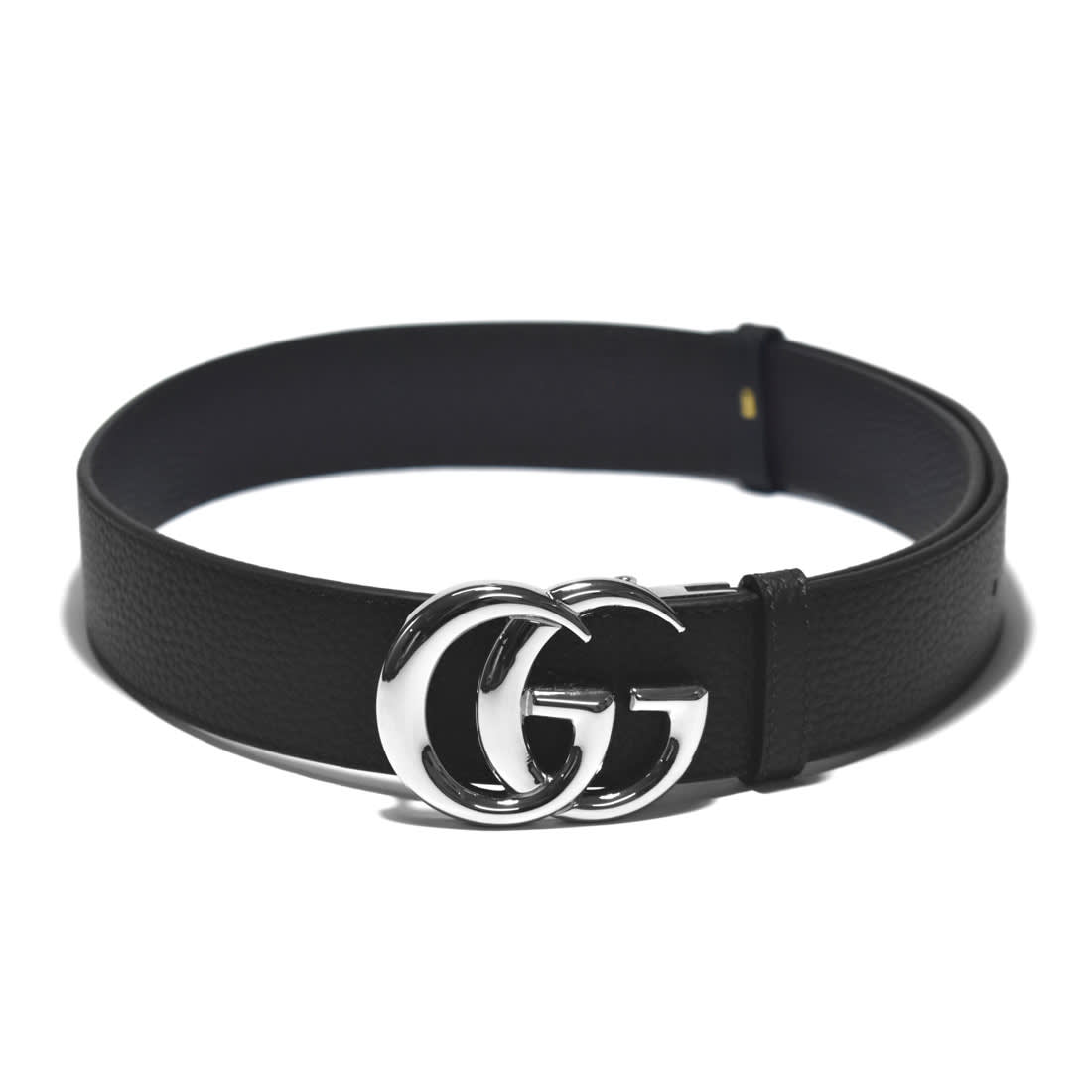 Gucci GG Silver Buckle Black Premium Belt-0