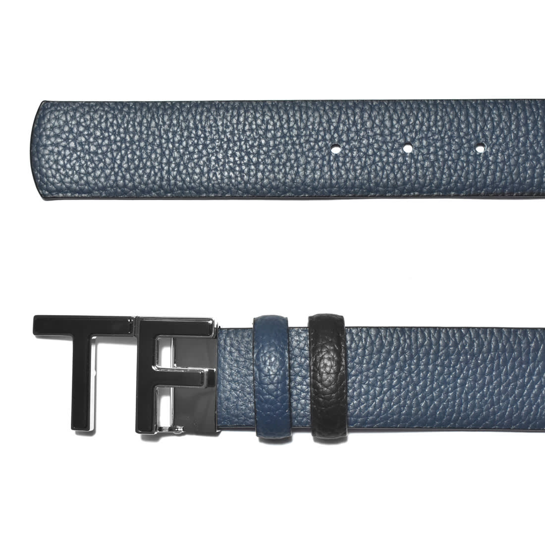 Tom Ford logo Silver Buckle Premium Belt-3