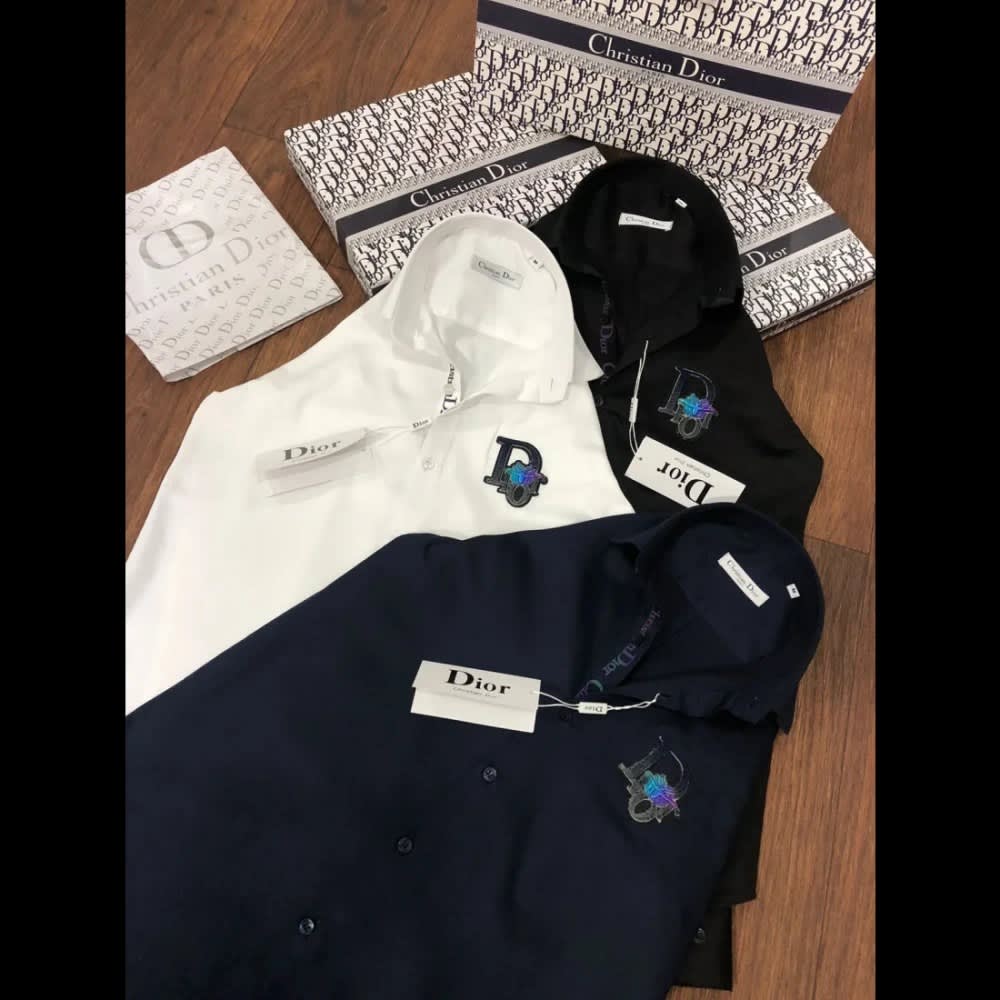 Dior Embroidered logo White Premium Luxury Shirt-1