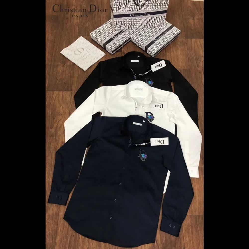 Dior Embroidered logo White Premium Luxury Shirt-0