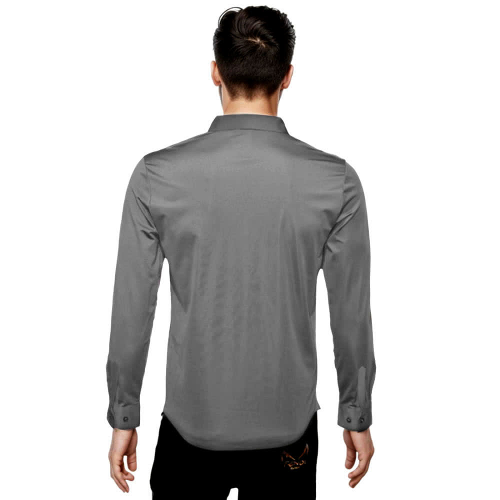 Burberry Grey Premium Quality Long Sleeve Shirt-1