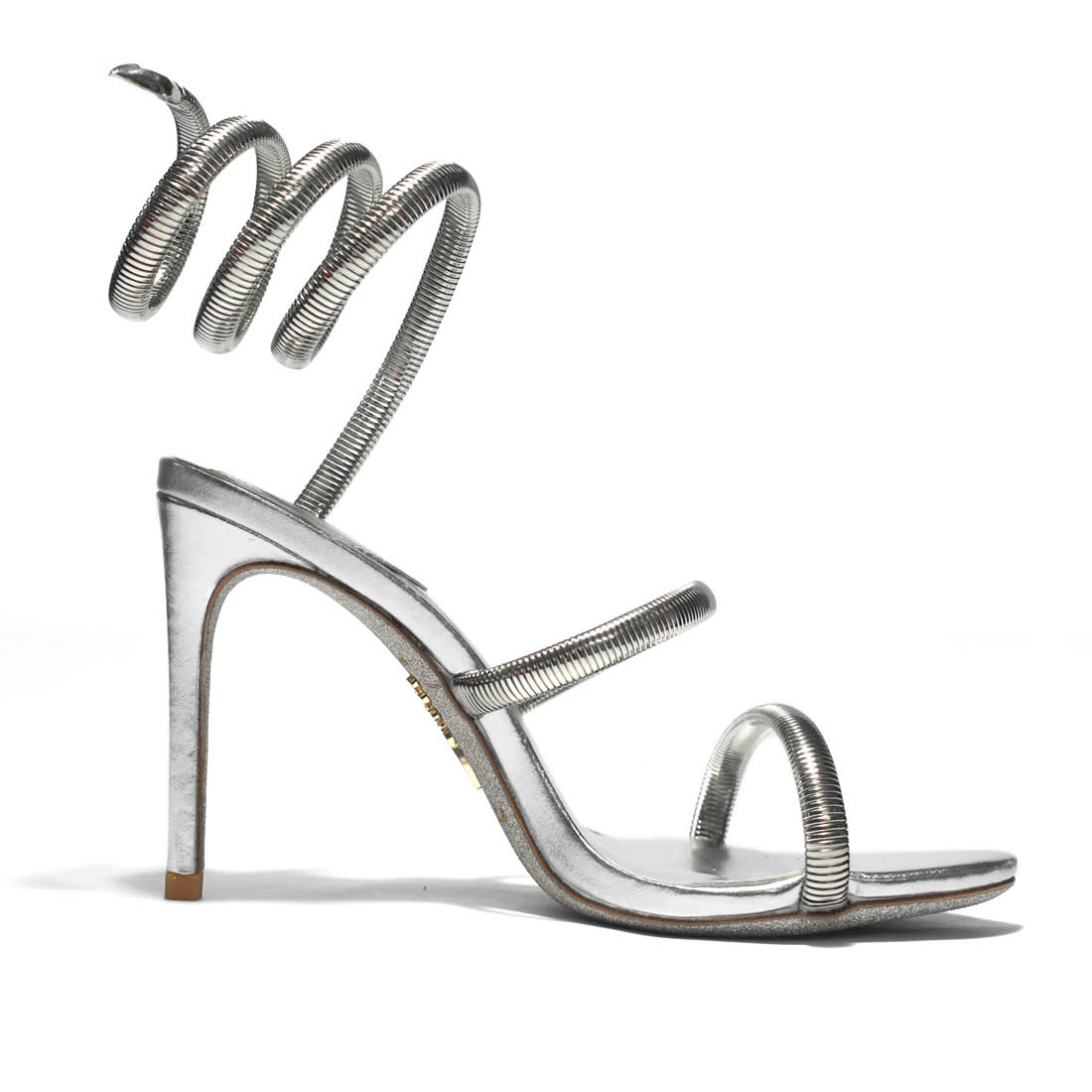 Rene Caovilla Cleo Crystal Silver Heel Sandals-2