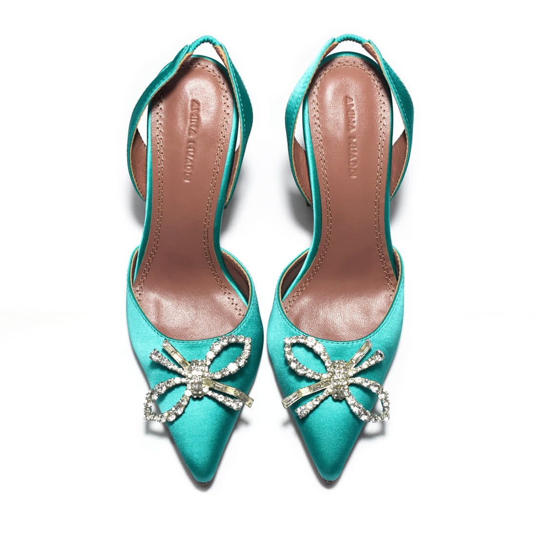 Amina Mauddi Green Begum Embellished Heel Sandals-5