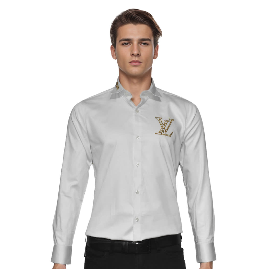Louis Vuitton White Premium Quality Shirt-0