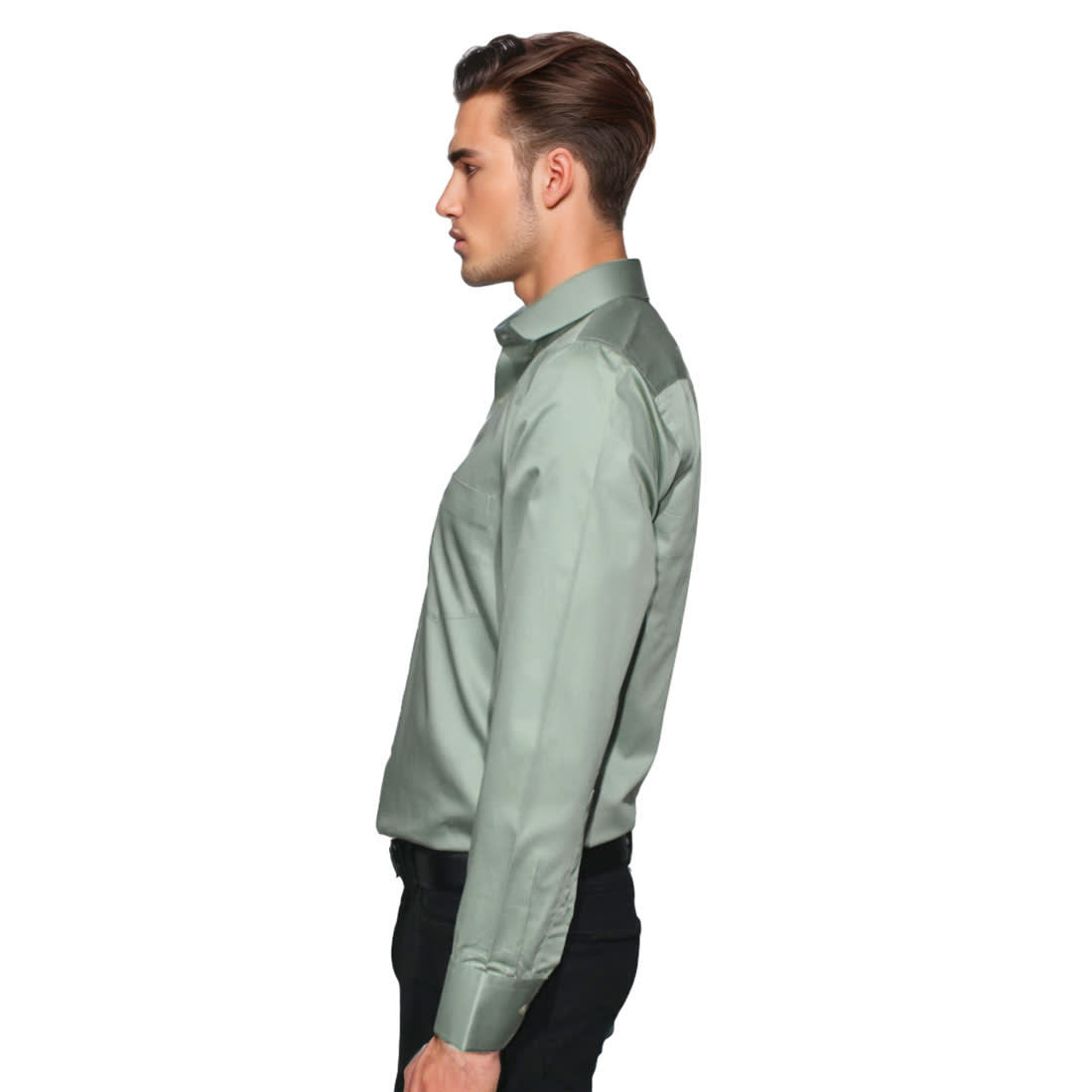 Giorgio Armani Light Teal Green Premium Quality Shirt-2