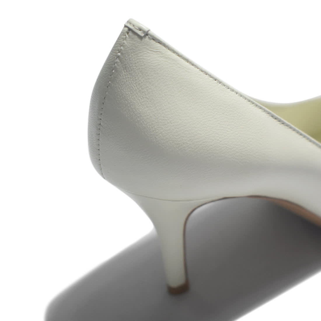 Valentino White Leather V Logo Pumps Sandals-4