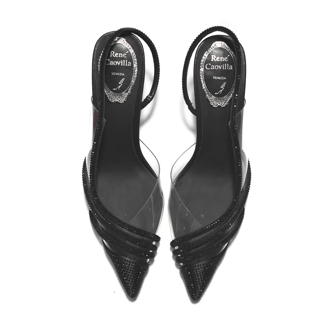 Rene Caovilla Black Premium Heel Sandals-5
