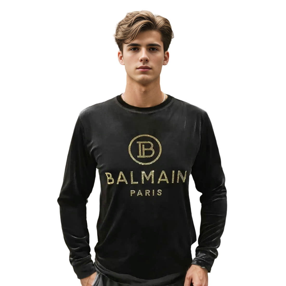 Balmain High End Quality Velvet Sweatshirt-0