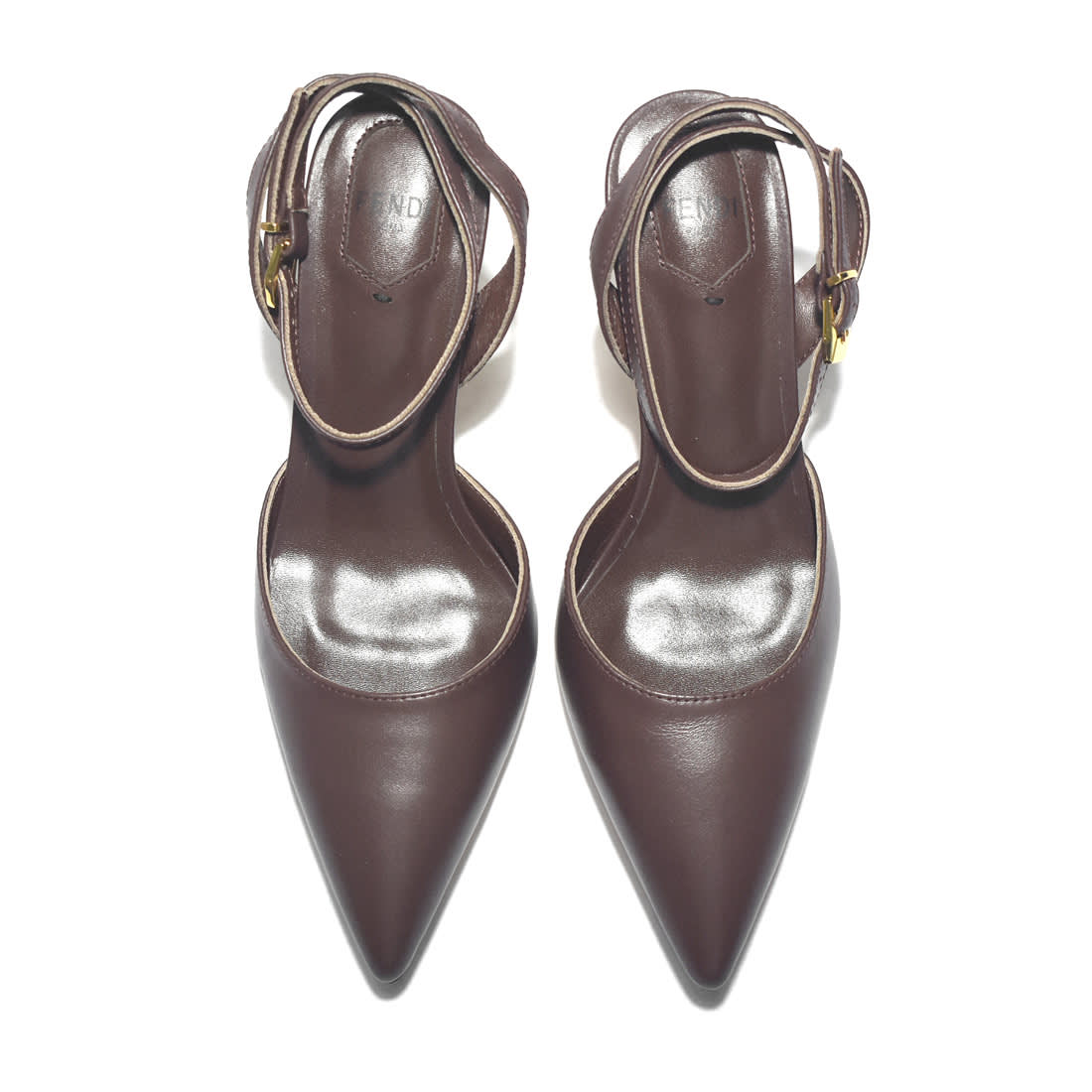 Fendi Coffee Premium Heel Sandals-5