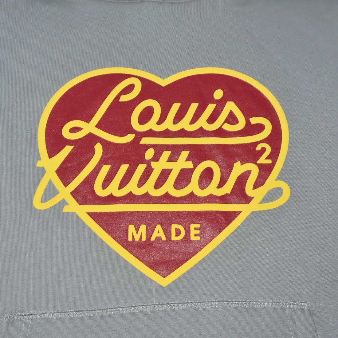 Louis Vuitton Heart Print Grey Premium Hoodie-5