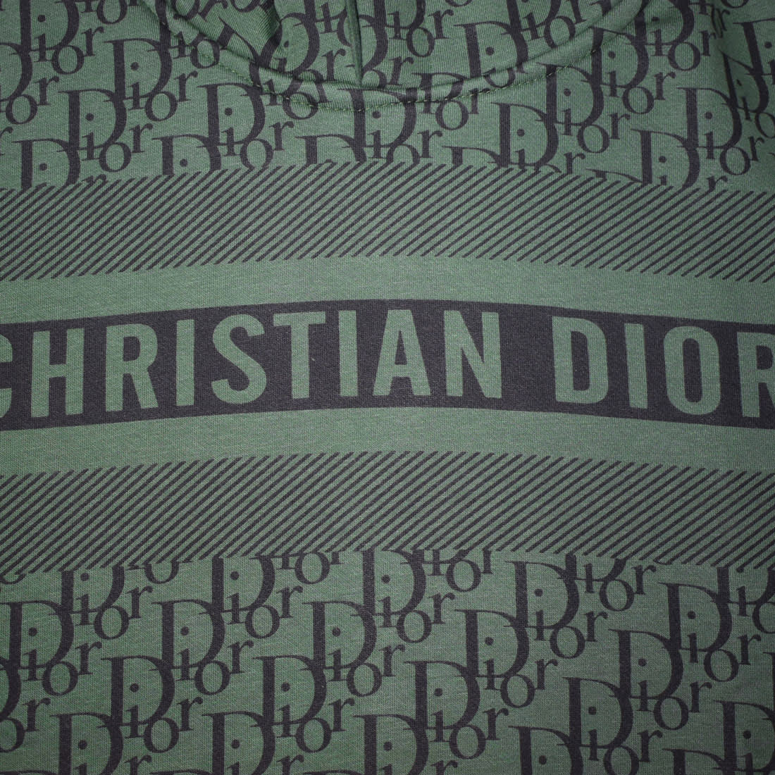 Dior Green Monogram Printed Premium Hoodie-3