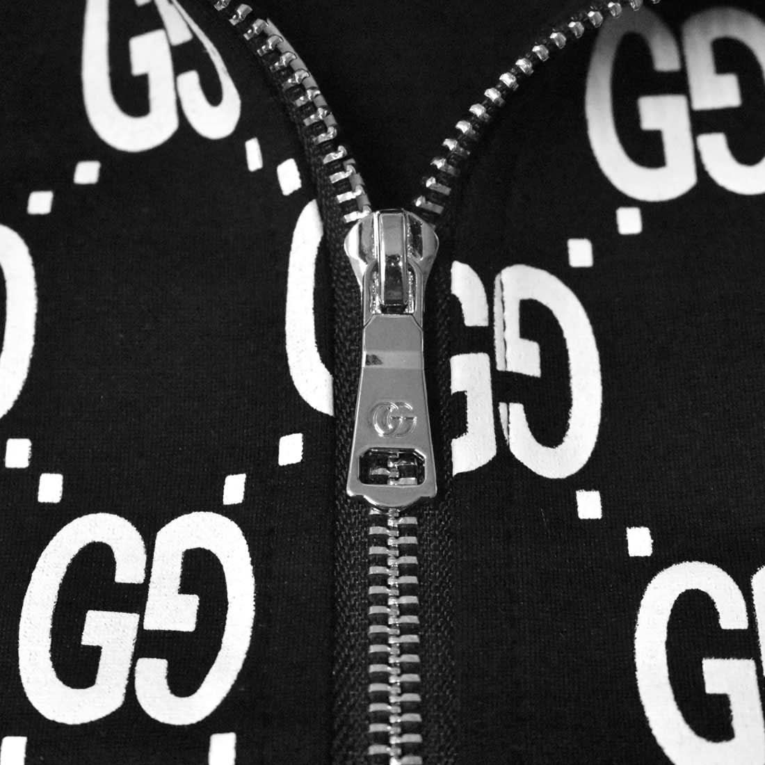 Gucci GG Jacquard Black Premium Cotton Tracksuit-8