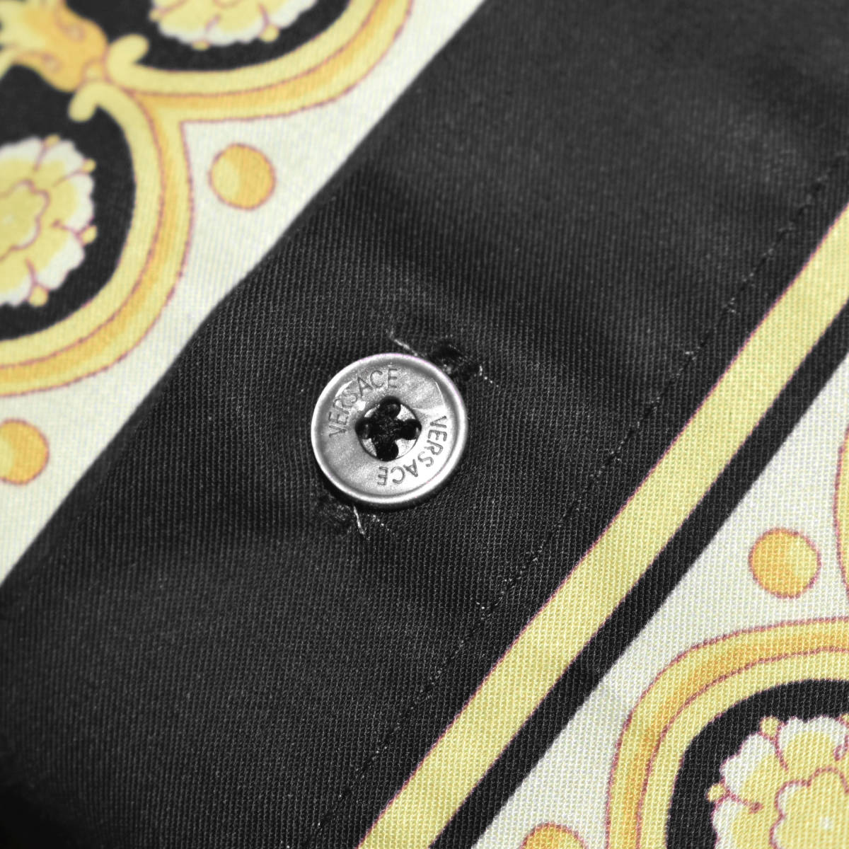 Versace Black Barocco Silk Shirt-3