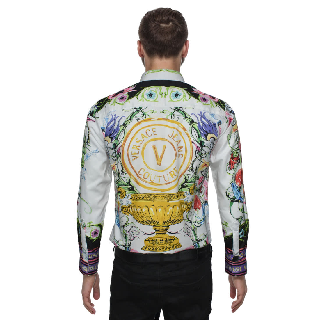 Versace Jeans Couture White Garden Print Shirt-1