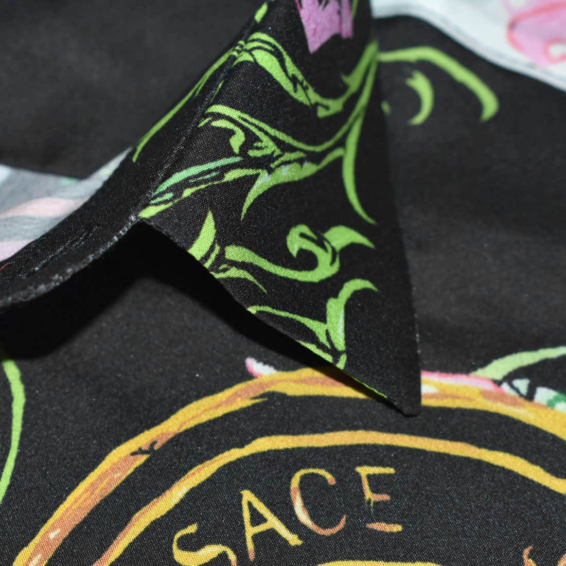 Versace Jeans Couture Black Garden Print Shirt-4