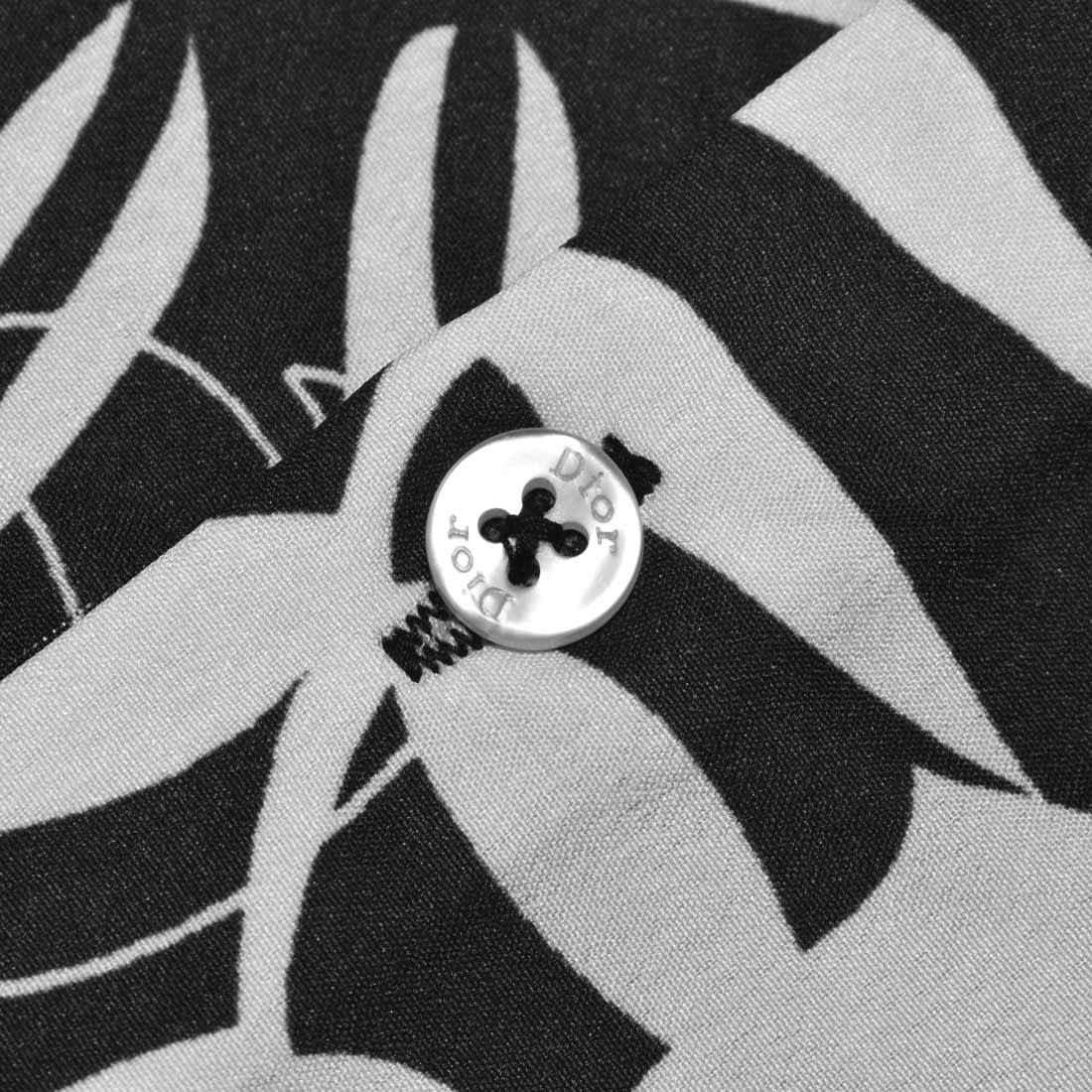 Dior Floral Print Black Premium Quality Shirt-3