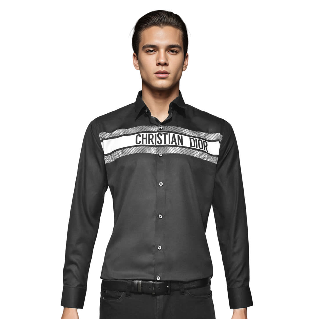 Christian Dior Signature Logo Black Premium Shirt-0