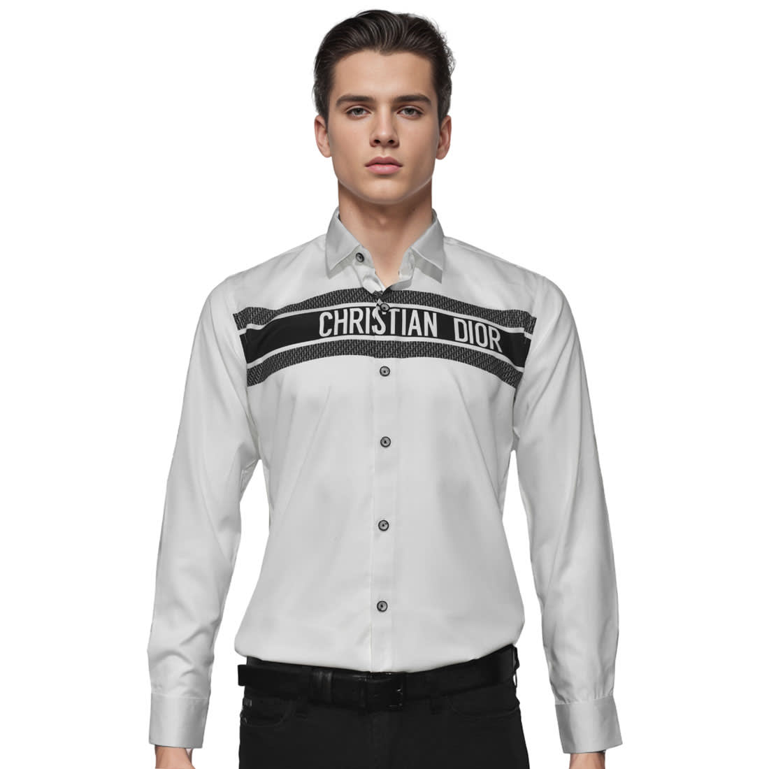 Christian Dior Signature Logo White Premium Shirt-0