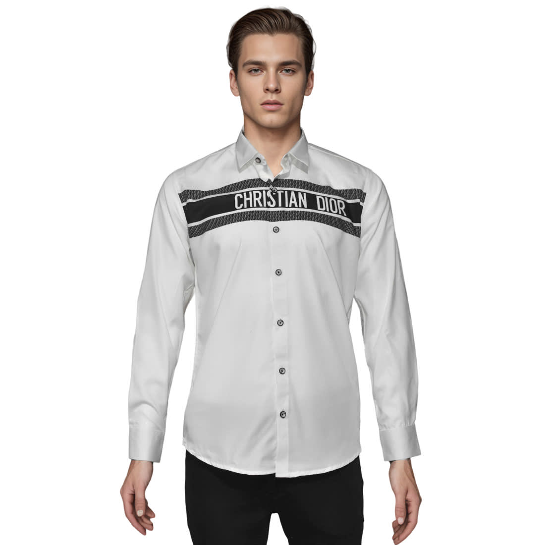 Christian Dior Signature Logo White Premium Shirt-6