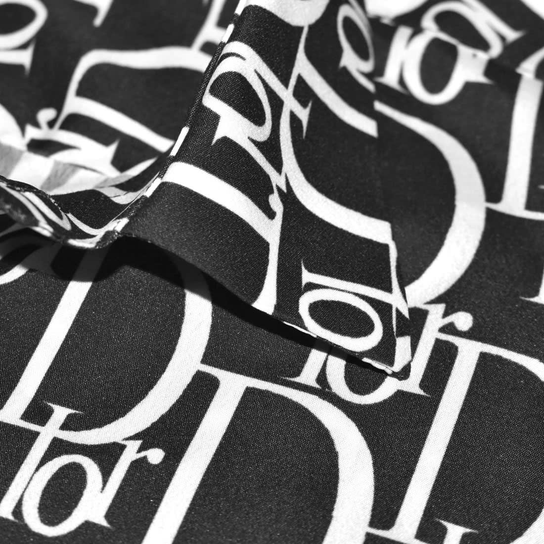 Dior Printed Black Premium Quality Cotton Shirt-4